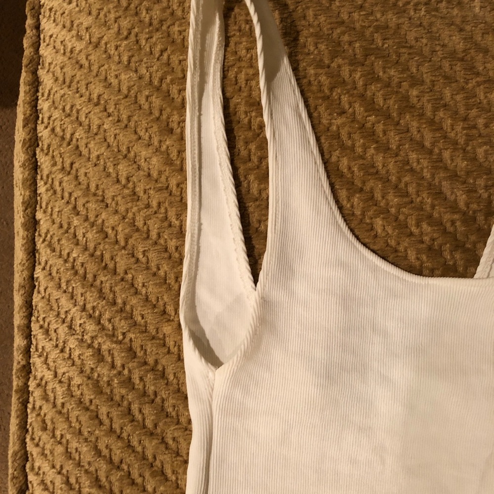 White Ribbed Bodysuit - Picture 5 of 6